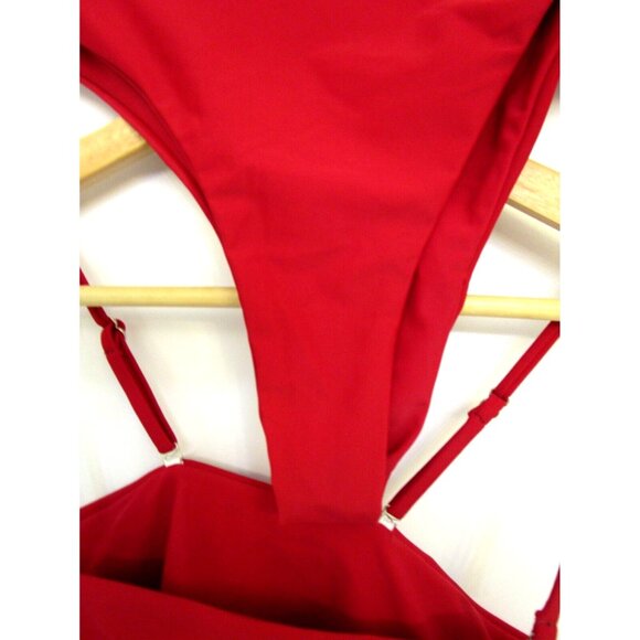 ZAFUL Swim Red Bikini Two Piece Set - Size US 8/Large - Women Swimwear/Suit NWT - Picture 10 of 16